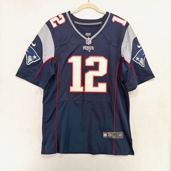 Vtg New England Patriots Tom Brady Jersey 44 Blue Nike Football On Field - Picture 2 of 11
